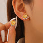 Summer Yellow Earrings Sweet Cute All-Match Fashion Jewelry