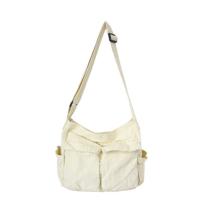 Retro Tooling Women's Shoulder Bag - Stylish Crossbody Canvas Bag with Large Capacity for Everyday Street Leisure