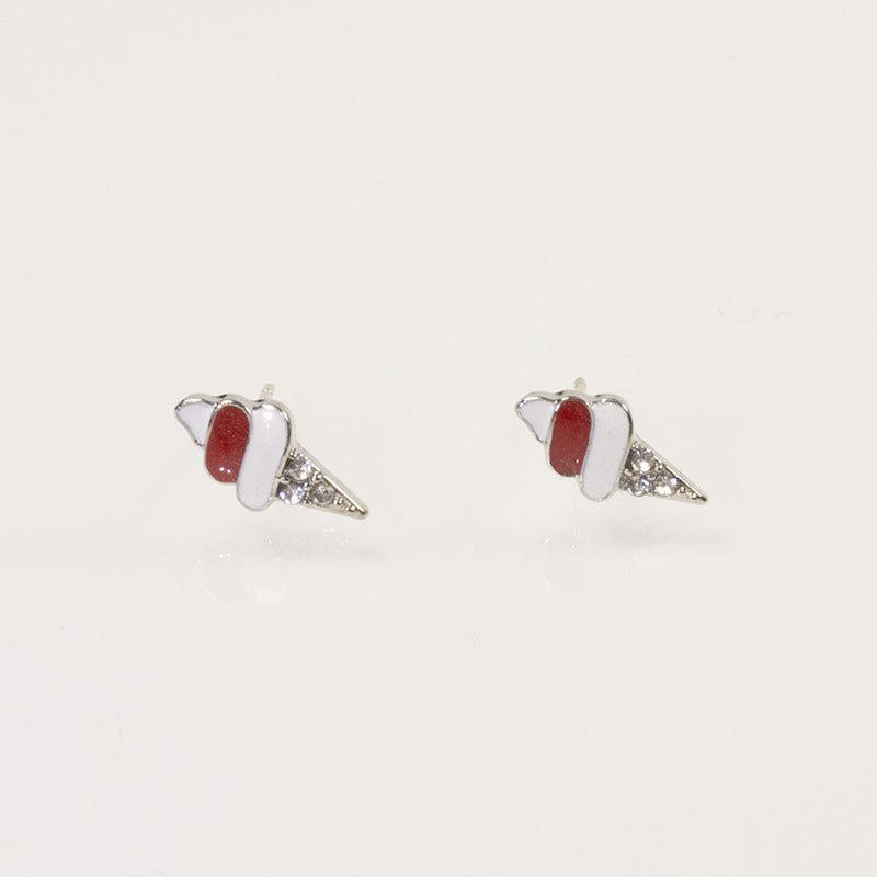 Rhinestone Ice Cream Stud Earring