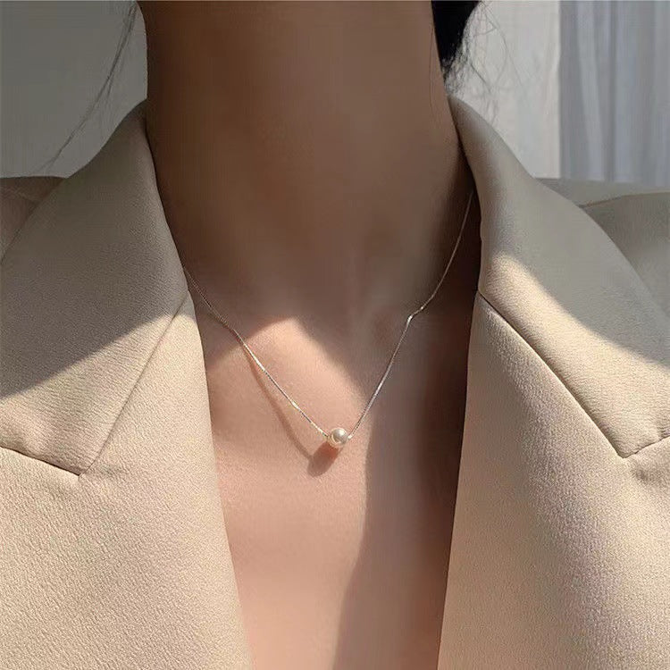 Fashion Cute Three Pearl Choker Necklaces