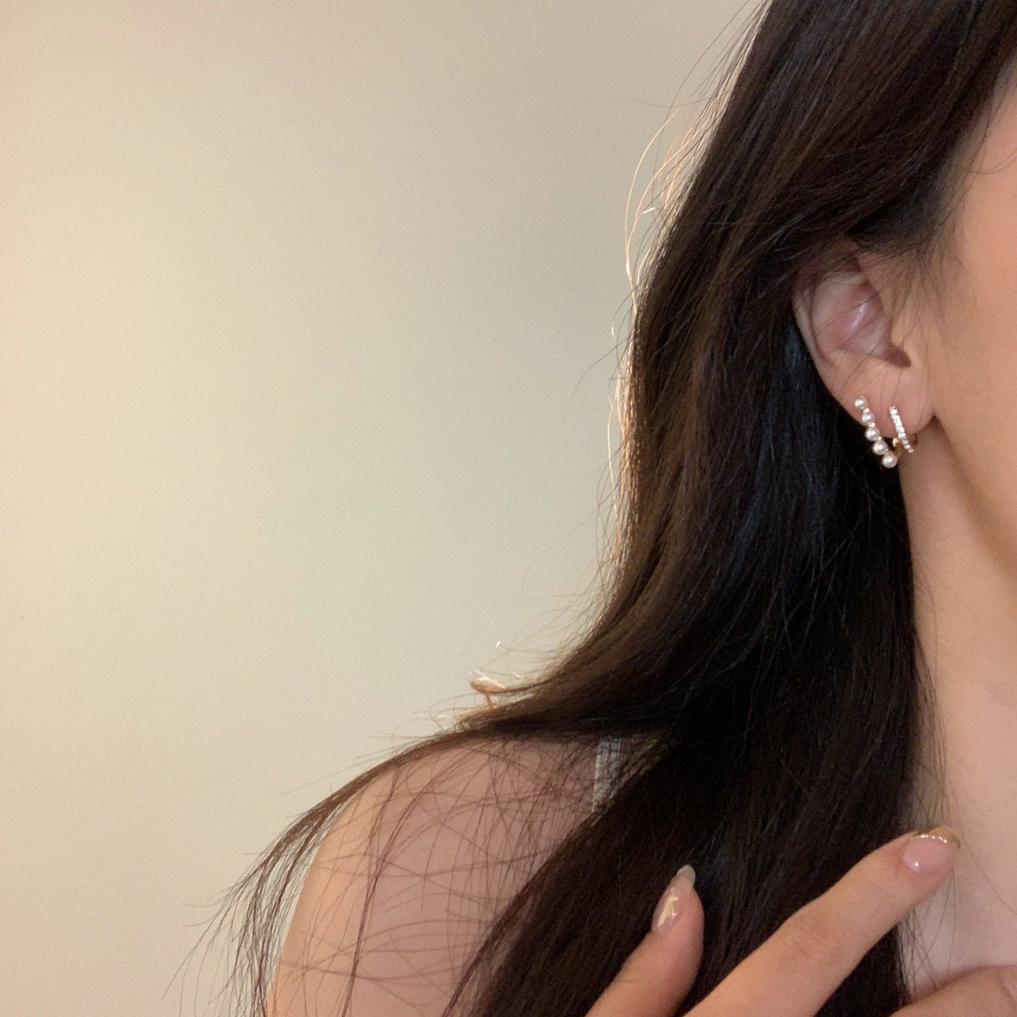 Crystal Pearl Earrings for Women