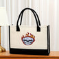 Canvas tote bag, large capacity printed tote bag women's, fashionable waterproof portable shopping bag