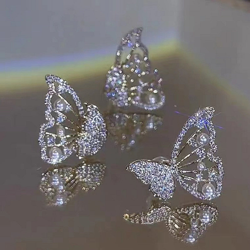 Hollow Butterfly Wing Earrings
