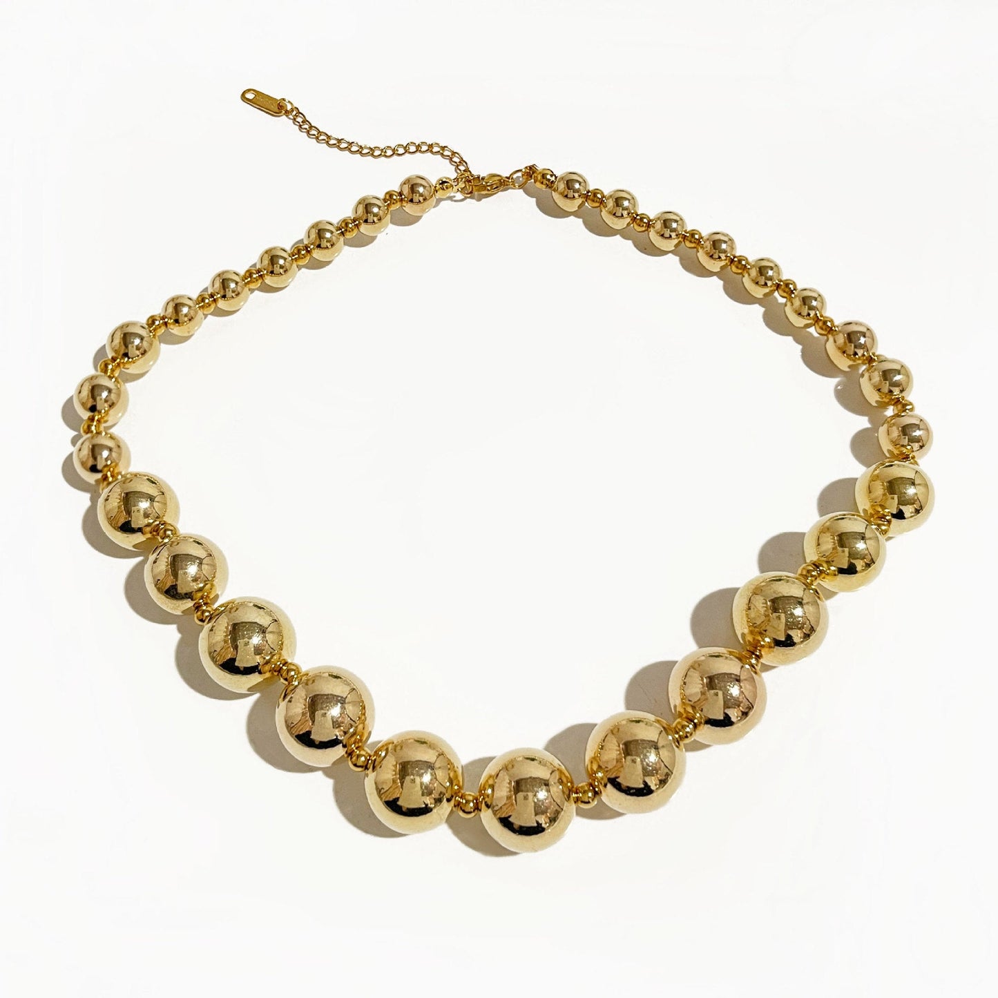 Chunky Big Ball Beads Chain Choker Necklace