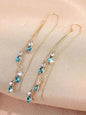 Green Crystal Ear Threads