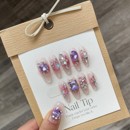 1024- Handmade press on nails fake nails removable