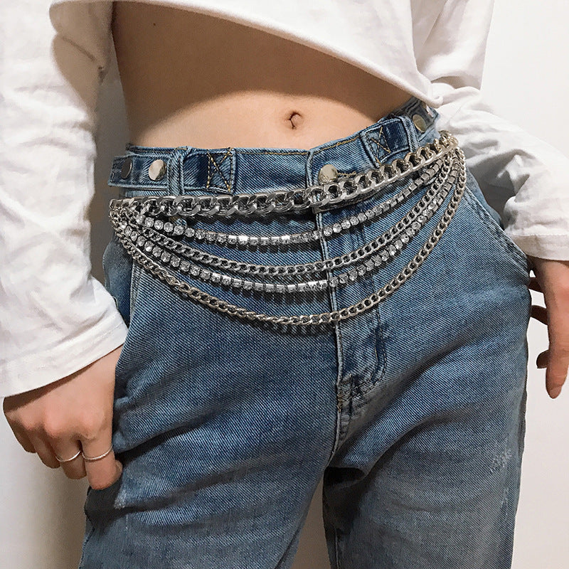 Retro Geometric Chain Waist Body Chain Women Sexy