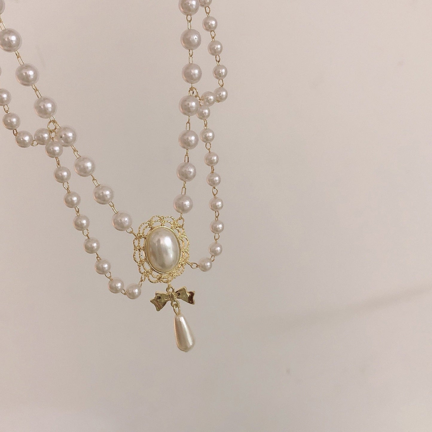 Multi Layer Pearls Necklace Women Choker Necklace
