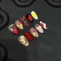 Handcrafted Knead Carving Hand Painted Patch Press on Nails Advanced Sense