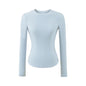 Hourglass Waist Long Sleeve T-Shirt beige