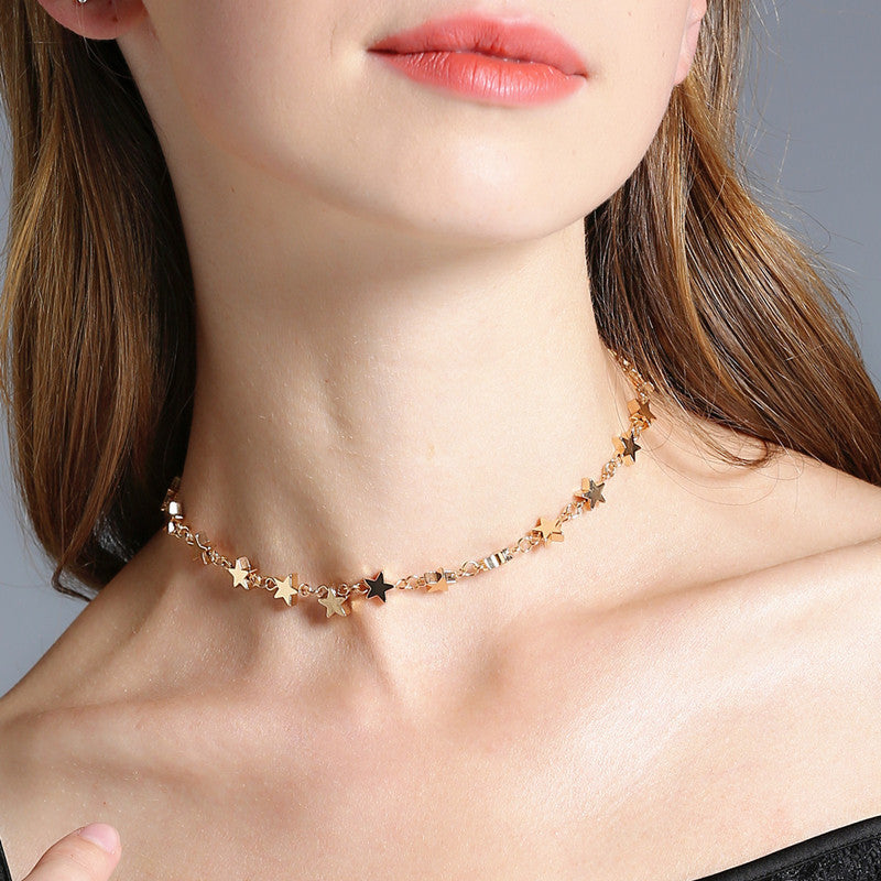Star Chain Dainty Necklace Summer Beach Jewelry