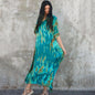 Cotton Ombre Beach Robe ¨C Loose Striped Bikini Cover-Up Dress, Vacation Maxi Kimono