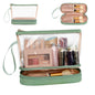 Transparent cosmetic bag, multifunctional double-layer large-capacity PVC cosmetic bag, storage portable travel bag, wet and dry separation washing bag for College Dorm Camp GymTransparent Cosmetic Bag,