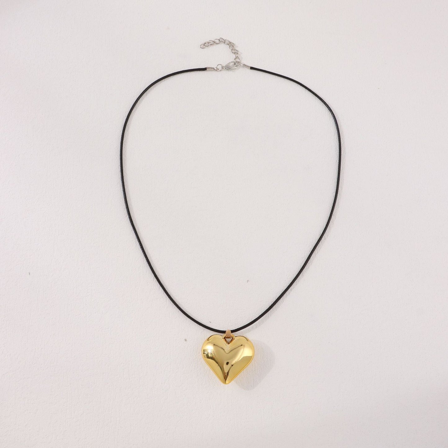 Chunky Puffy Heart Choker Necklace