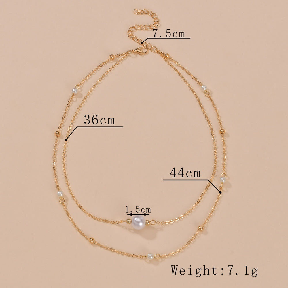 Double Layer Pearl Necklaces