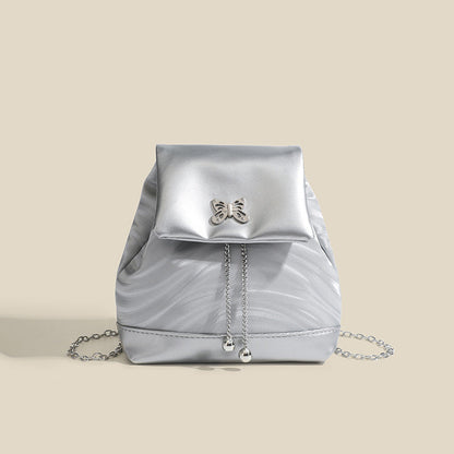 Mini chain backpack, bag women's summer fashion backpack, student backpack purse