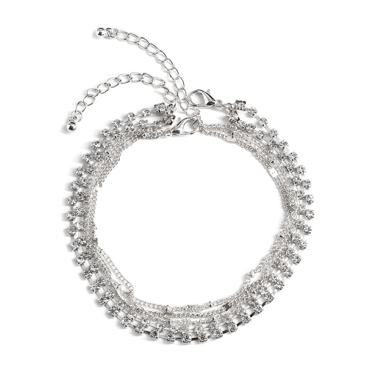 Beaded Anklets Rhinestone Crystal Ankle Bracelets