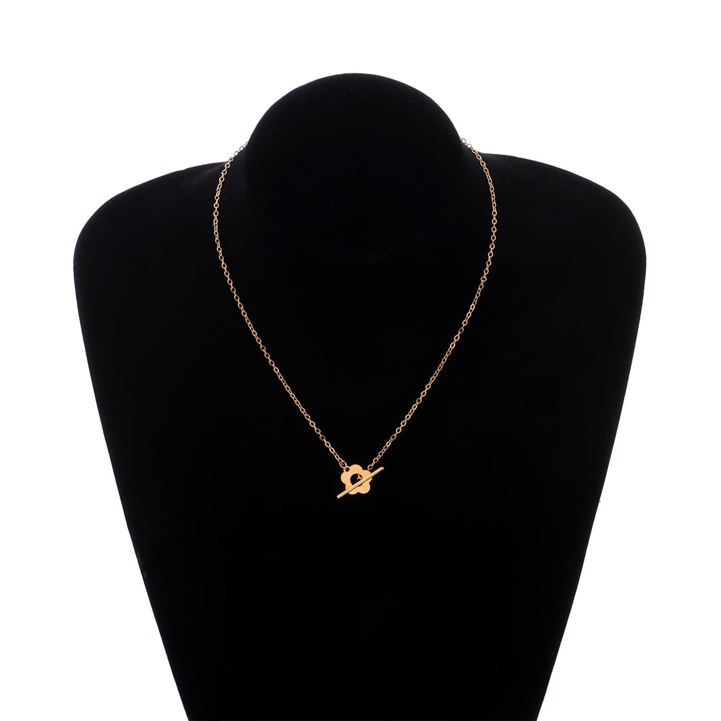 Chain Necklace Women Flower Lock Collar