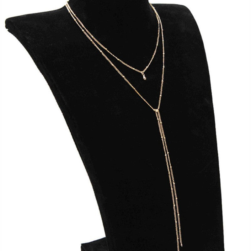 Long Beads Tassel Chocker Necklaces