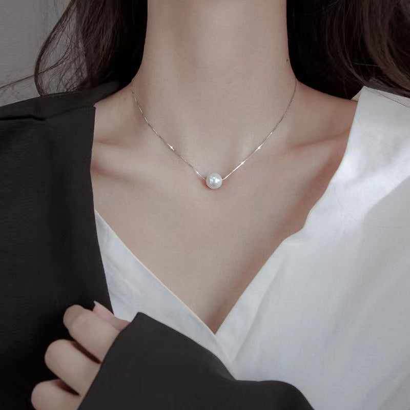 Pearl Pendant Necklace Female Single Pearl