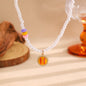 Sporty Soccer Football Rugby Pendant Pearl Beaded Necklace Bracelet Earrings Set