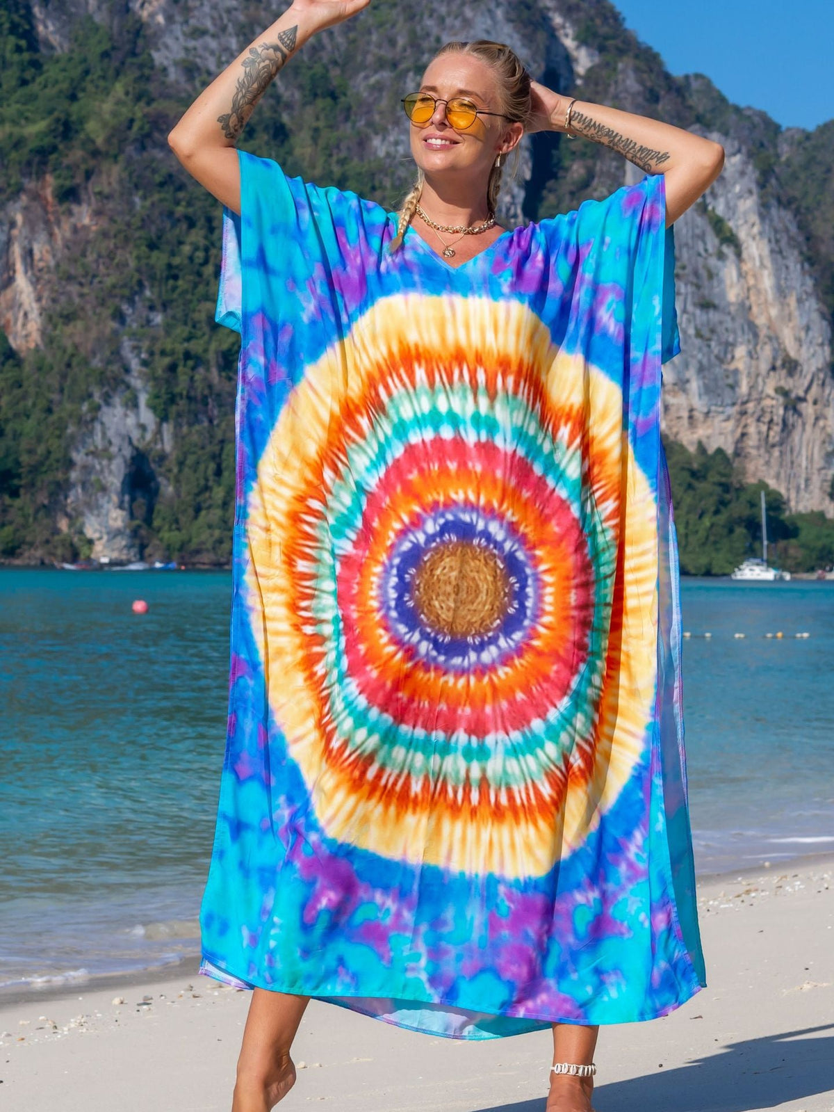 Bohemian Beach Robe ¨C Sexy Loose-Fit Bikini Cover-Up, Vacation Sun Protection Kimono