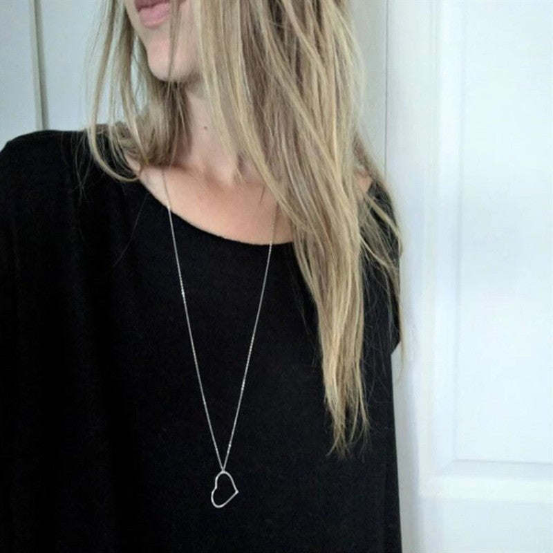 Hollow Heart Pendant Necklace