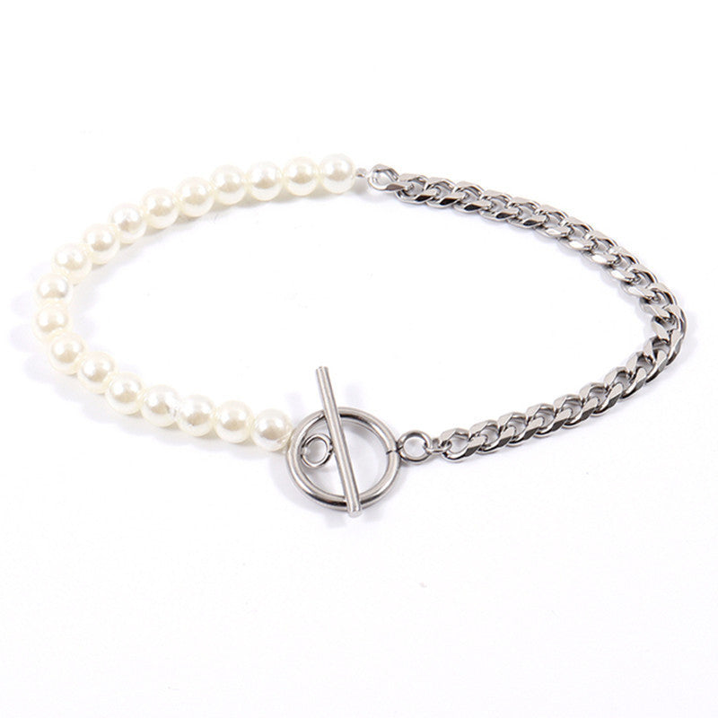 Elegant Baroque Pearl String Bracelet