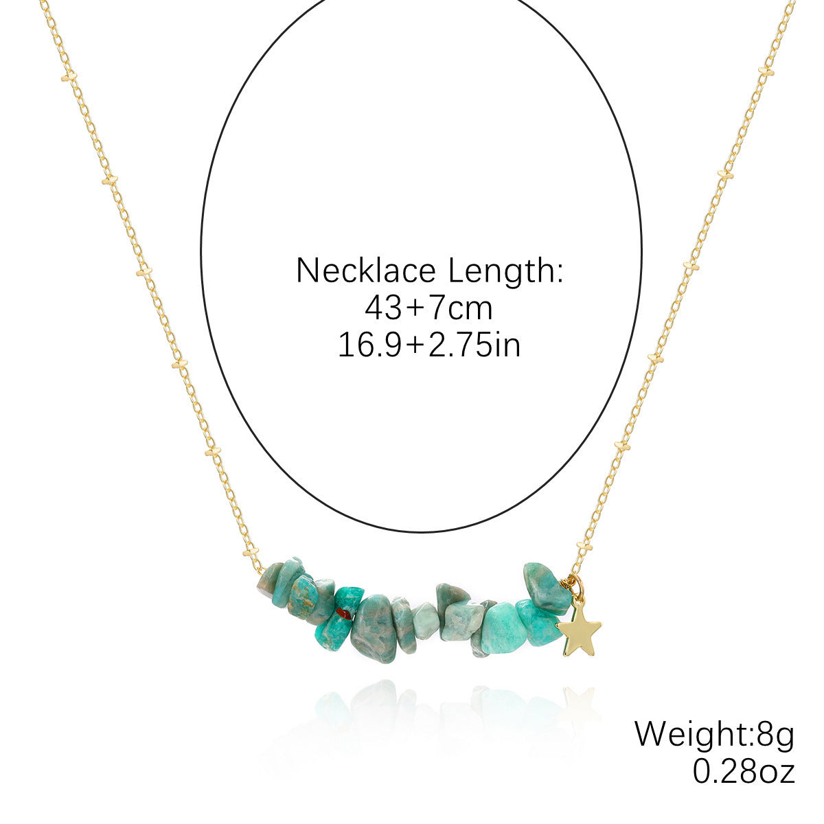 Natural Stone Bead Necklace