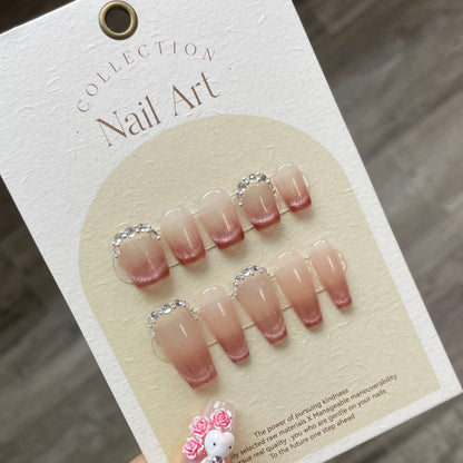1022- Handmade press on nails fake nails removable
