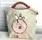 Leisure bag women's summer light cloth bag, large capacity shoulder tote bag, class commuter shoulder bag