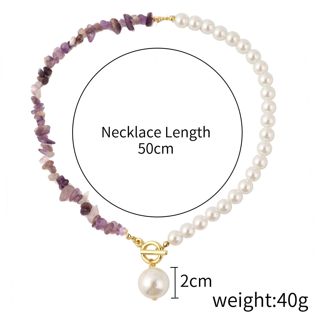 Natural Stone Bead Necklace