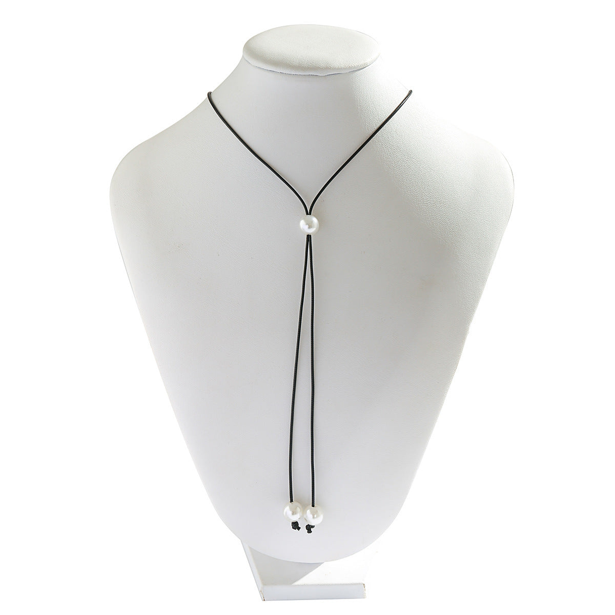 Punk Hip Hop Simple Wax Thread Tassel Knot Choker Necklace