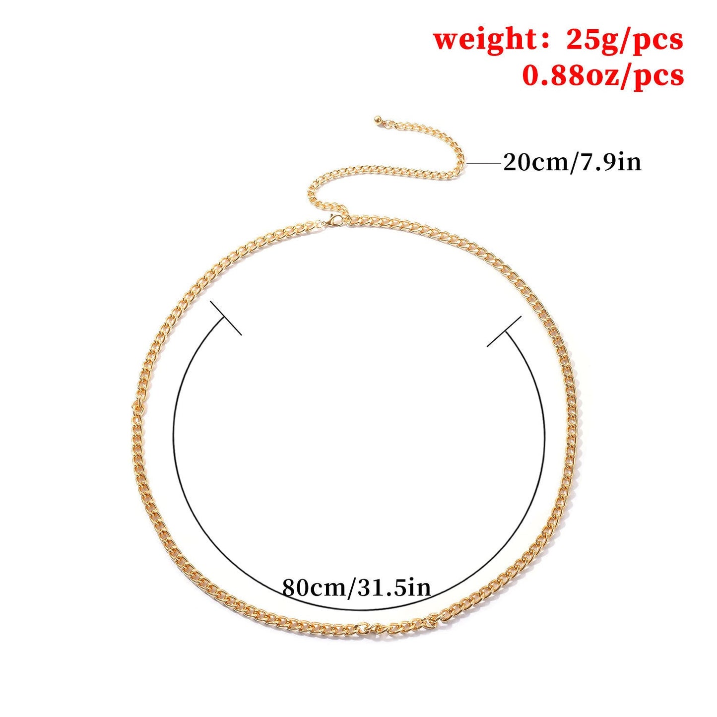 Punk Exaggerated Metal Chain Body Chains
