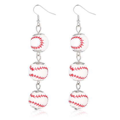 Rhinestone Football & Rugby Earrings for Women - Sparkling Sports Fan Dangle Drop Stud Earrings
