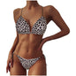 Neck strap-on bikini swimsuit sexy belt chest pad split swimsuit strap three-point swimsuit suit women