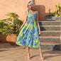 Summer Sexy Spaghetti Straps and Flowy Beach Dress for Women
