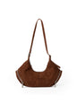 Large capacity suede shoulder bag, slouch bag, vintage casual bag hobo