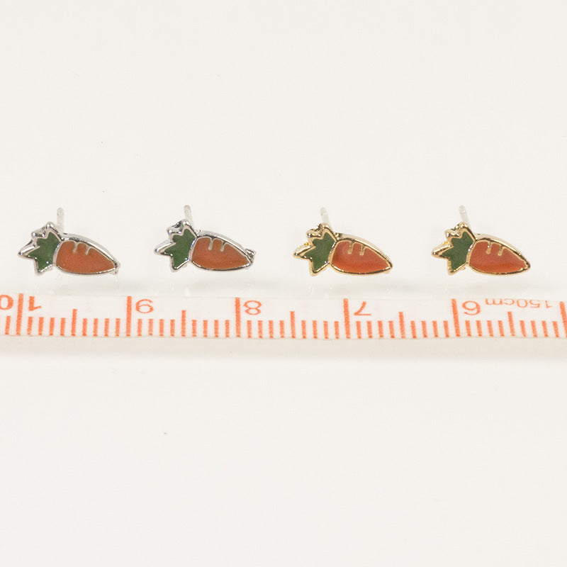 Enamel Carrot Earring