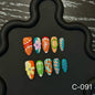 [Original] Engraved three-dimensional relief engraved fresh and personalized Handmade Press on Nails