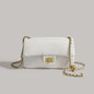 Small square crossbody purse, chain shoulder bag, fashionable snake pattern crossbody small square bag