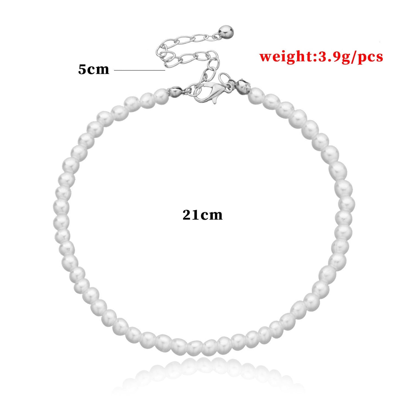 Pearl Chain Anklet Jewelry
