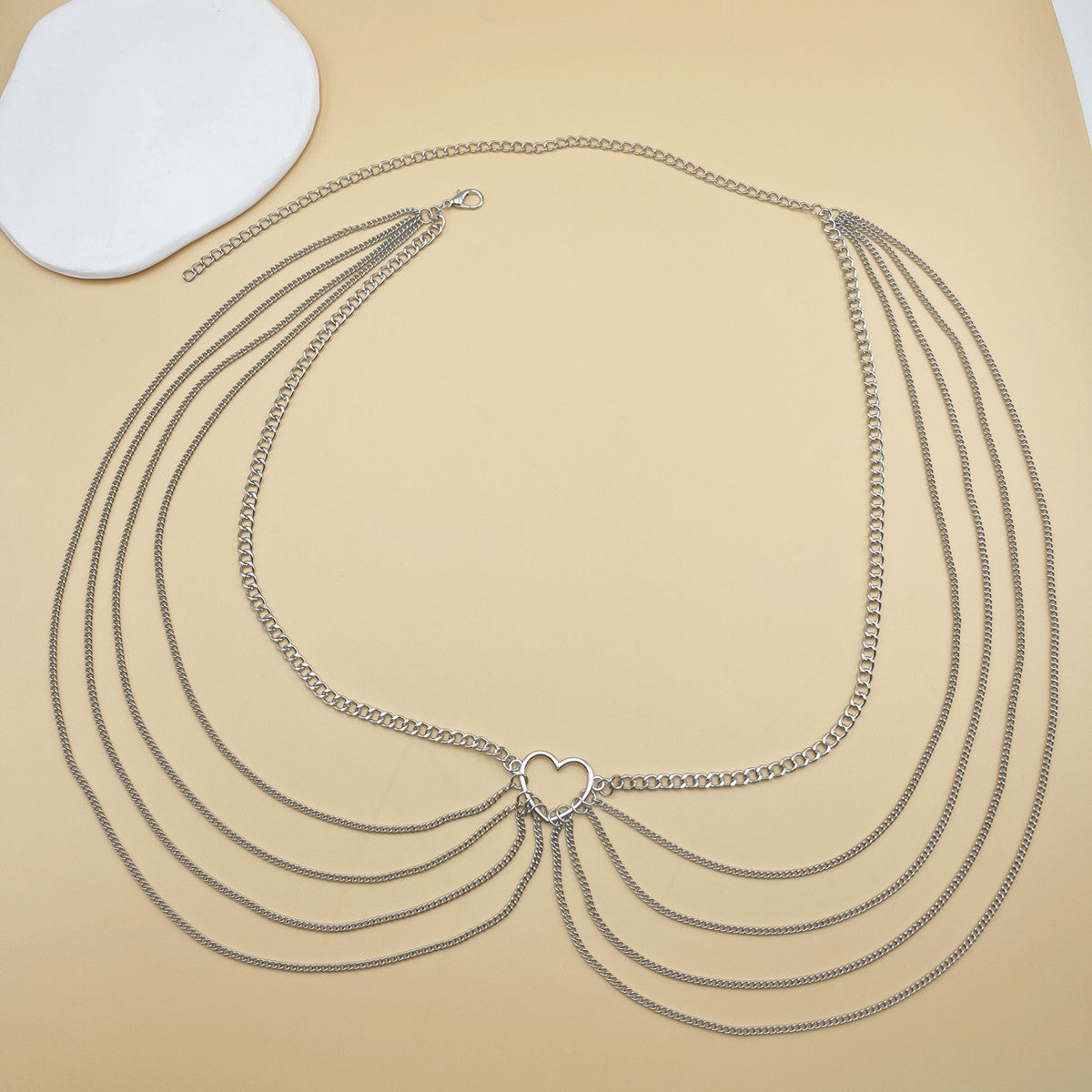 Sexy Beach Bikini Thin Belly Chain Simple Geometric Exaggerated Fringe Waist Chain Jewelry