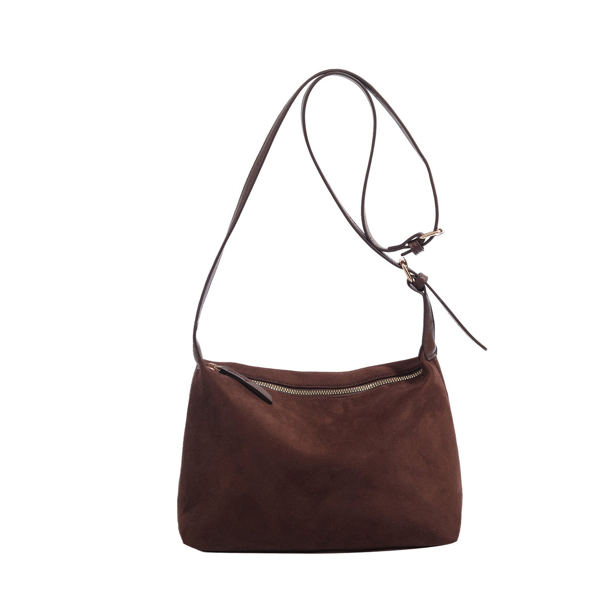 Autumn and winter suede matte suede shoulder bag, vintage commuter hobo bag, shoulder crossbody bag