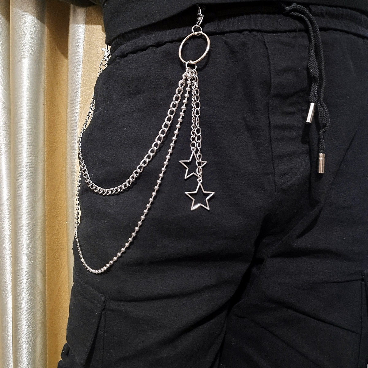 Multi-layer Metal Ring Lock Waist Chain