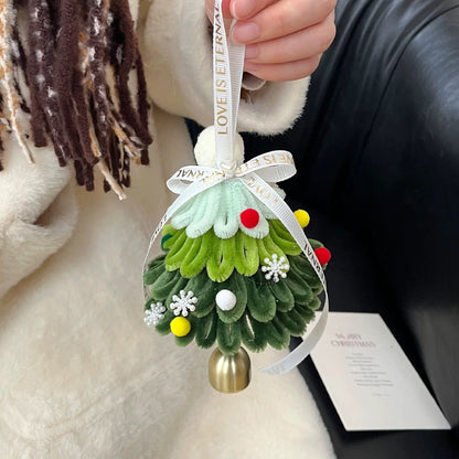 Christmas tree twist stick DIY handmade wind chime car hanging door hanging decoration pendant shopping mall activities