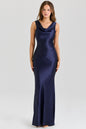 Spring Summer Bodycon Silk Dress Casual Party Slit Dress