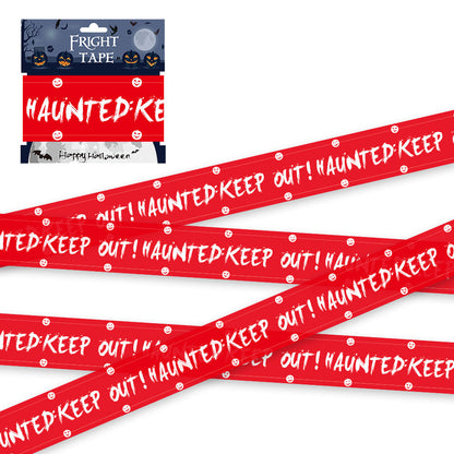 Halloween Warning Strip Tape - Plastic Isolation Decoration Tape for Horror Atmosphere
