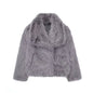 Women's Faux Fur Coat with Large Lapel