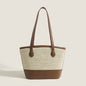 Tote crochet purse, summer retro underarm bag, straw bag large capacity minimalist tote large bag